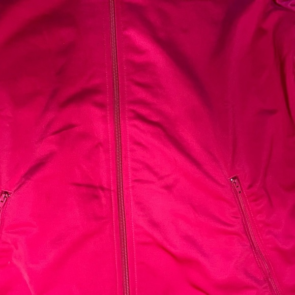 adidas Kids Pink Pea Coat with Black Stripes - Picture 2 of 8